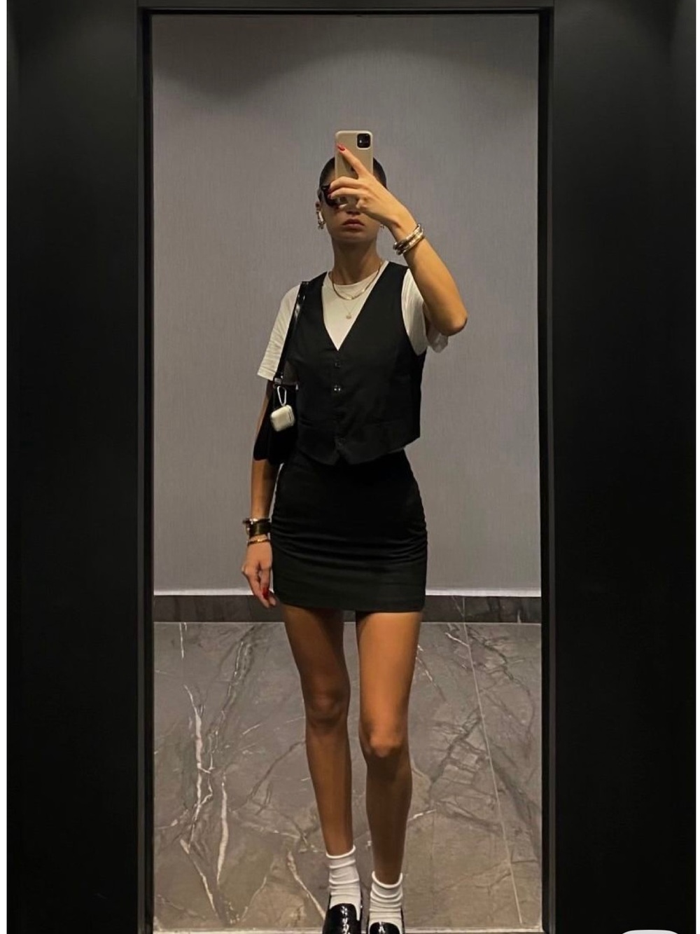Black Velvet Pencil Skirt Size 6P Dead-stock NWT